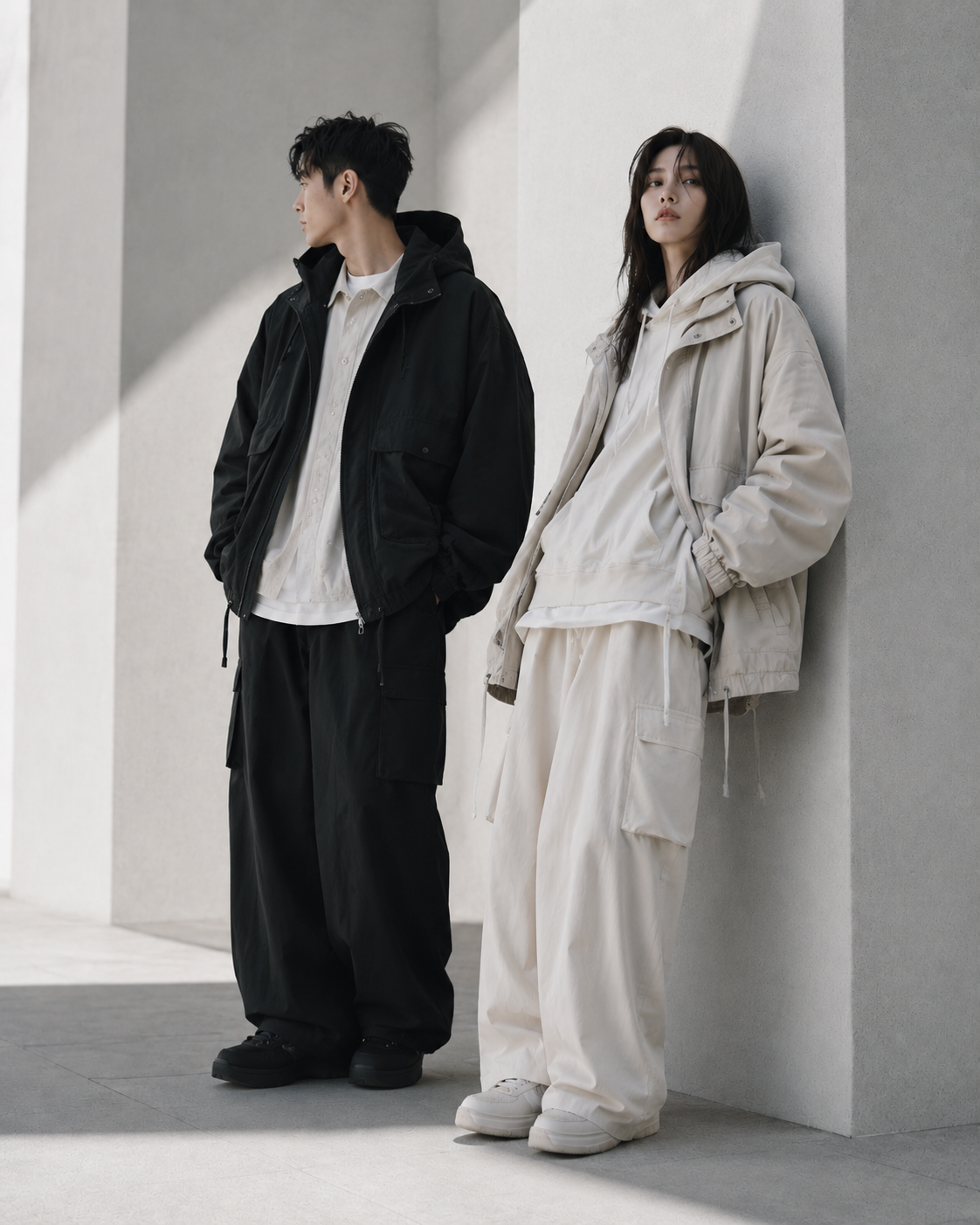 Street Layered — ビッグアウターとワイドパンツを合わせたストリートレイヤードスタイル
